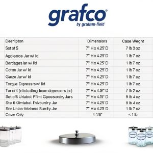 Grafco Replacement Stainless Steel Lid for Sundry Jar Model 3454C-1