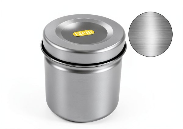 Stainless Steel Disinfection Container Betued Ointment Jar 12cm Lid-4