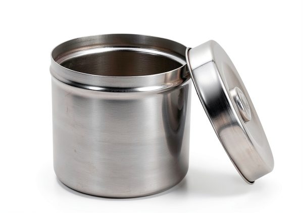 Stainless Steel Gauze Jar Generic 12cm Cylinder Light Proof Lid-1