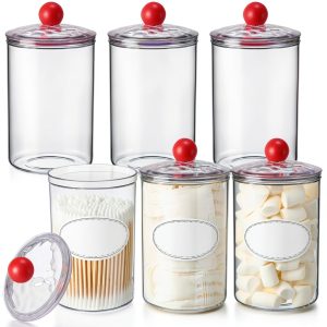 Medical Sundry Jars Set of 6 by Lineshading Clear PET Plastic with-0