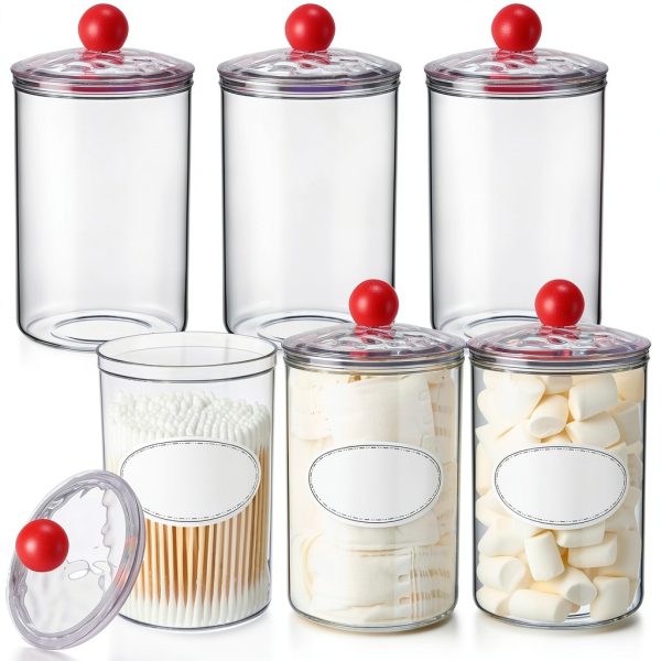 Medical Sundry Jars Set of 6 by Lineshading Clear PET Plastic with-0