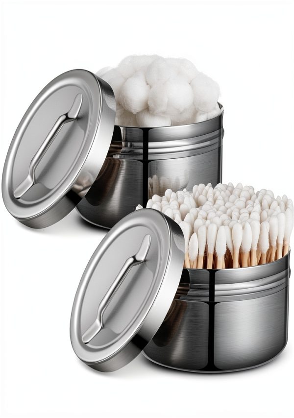 Stainless Steel Ointment Jars Yungyan 2-Pc Set 7 oz Strap Handle-0