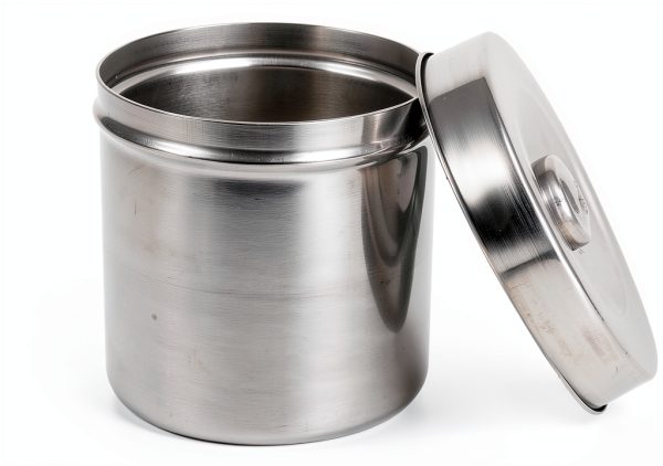 Stainless Steel Gauze Jar Generic 12cm Cylinder Light Proof Lid-8
