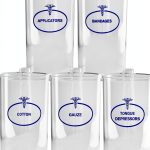 BV Medical Clear Sundry Jars Set of 5 – Labeled Acrylic Storage-0