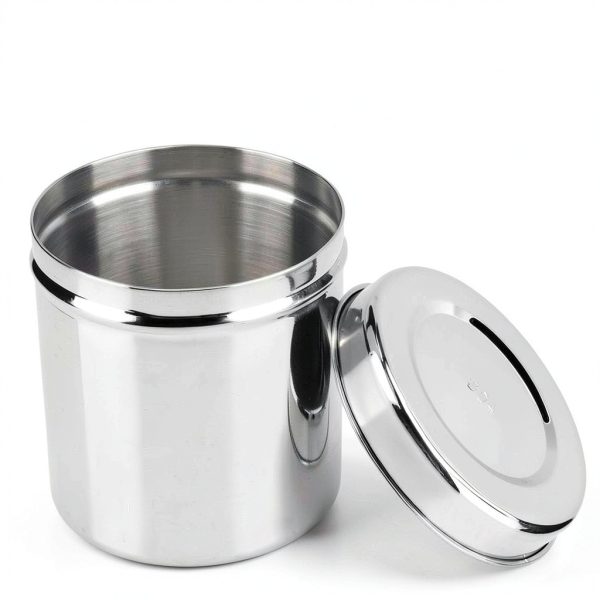Medical Ointment Jar by Fdit 304 Stainless Steel 10cm Cotton Container-3