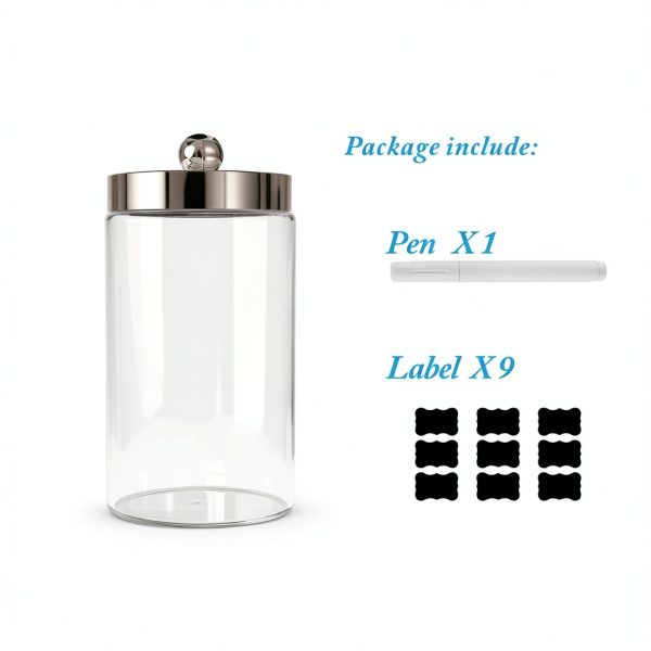 Clinic Glass Sundry Jar Sets BAOZENP 6-Piece 7"x4" Airtight Storage-1