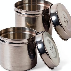 Stainless Steel Iodine Jar 2pcs 500ml Silver by Healifty Medical-0