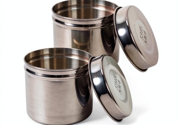 Stainless Steel Iodine Jar 2pcs 500ml Silver by Healifty Medical-0