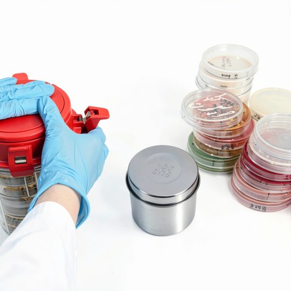 Stainless Steel Iodine Jar 2pcs 500ml Silver by Healifty Medical-3