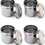 Stainless Steel Ointment Jar by QWORK - 4 Pack 10oz Storage Containers-0