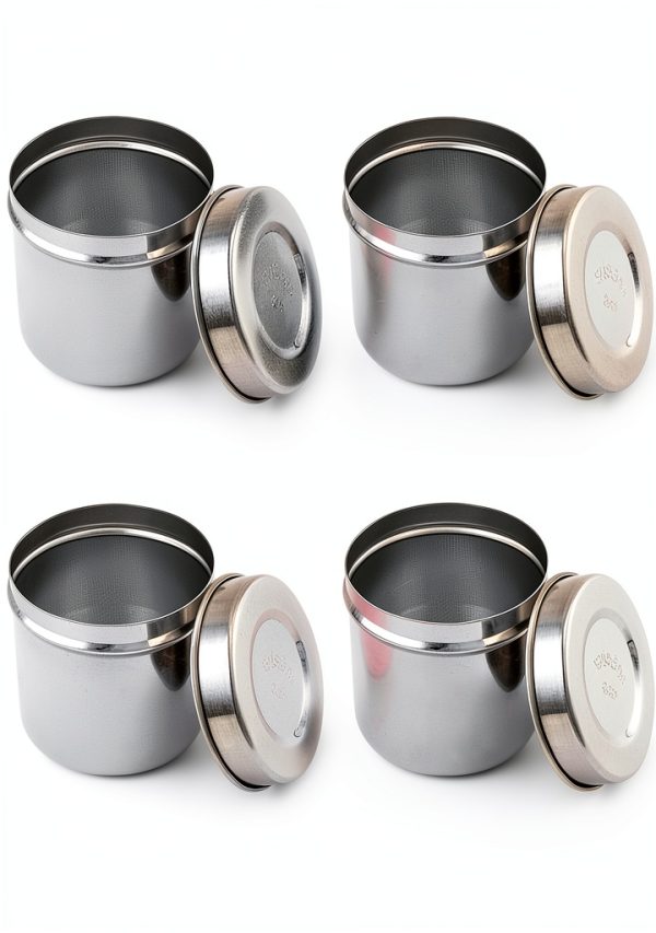Stainless Steel Ointment Jar by QWORK - 4 Pack 10oz Storage Containers-0