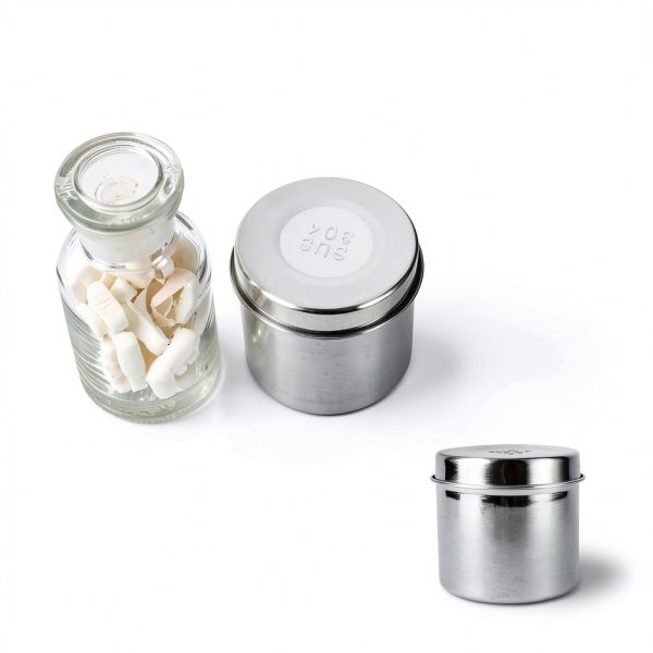 Stainless Steel Iodine Jar 2pcs 500ml Silver by Healifty Medical-2