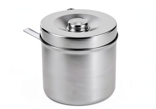Stainless Steel Gauze Jar Generic 12cm Cylinder Light Proof Lid-2