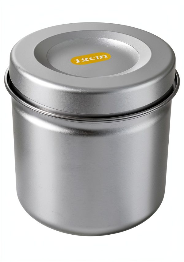 Stainless Steel Disinfection Container Betued Ointment Jar 12cm Lid-6