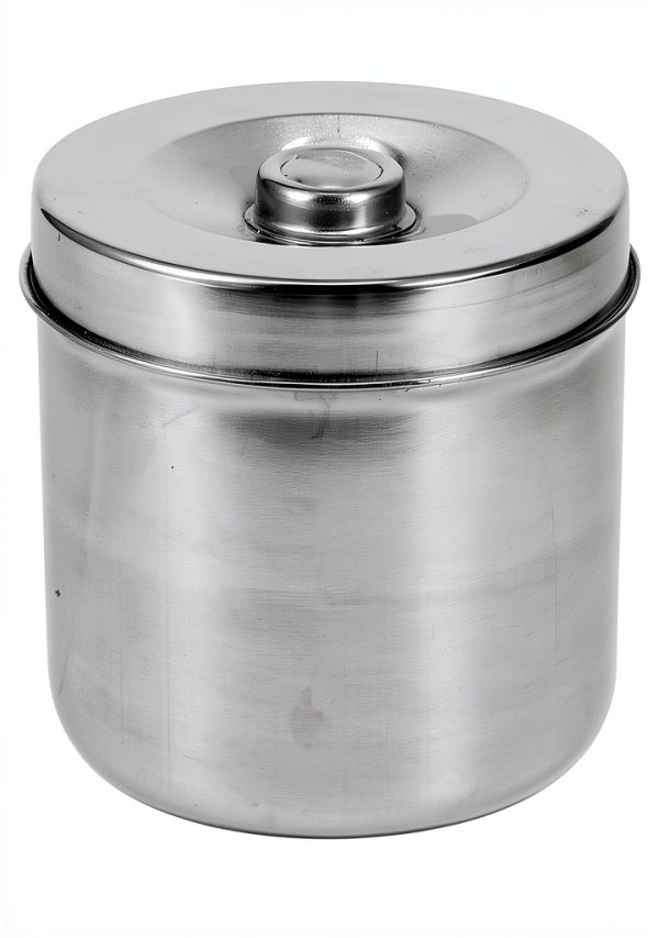Stainless Steel Gauze Jar Generic 12cm Cylinder Light Proof Lid-7