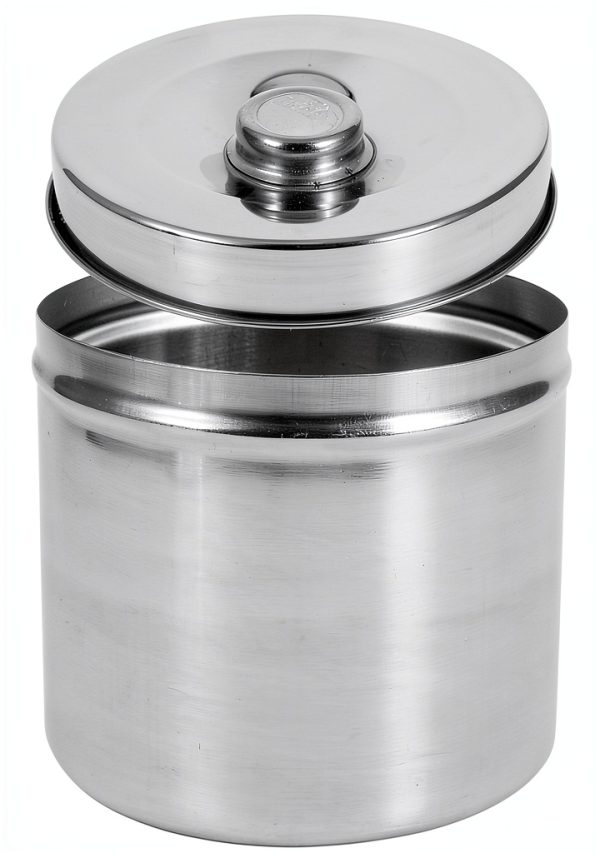Stainless Steel Gauze Jar Generic 12cm Cylinder Light Proof Lid-5