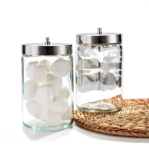McKesson Sundry Glass Jar with Steel Lid - 4.25 x 7 Clear, 6 Pack-6