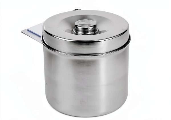 Stainless Steel Jar TMISHION 12cm Medical Sundry Jar with Airtight Lid-3