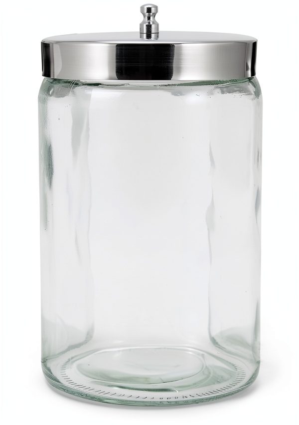 McKesson Sundry Glass Jar with Steel Lid - 4.25 x 7 Clear, 6 Pack-0
