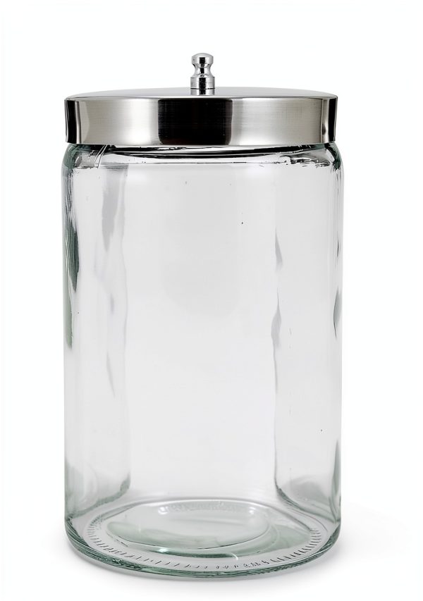 McKesson Sundry Glass Jar with Steel Lid - 4.25 x 7 Clear, 6 Pack-5