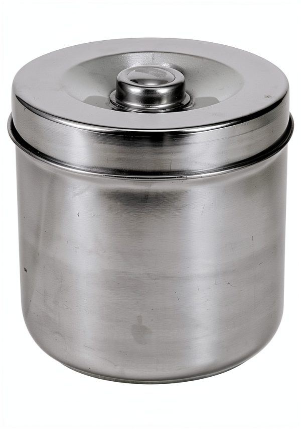 Stainless Steel Jar TMISHION 12cm Medical Sundry Jar with Airtight Lid-1