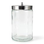 McKesson Sundry Glass Jar with Stainless Steel Lid 4.25 x 7 Unlabeled-0