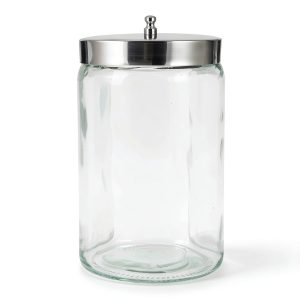 McKesson Sundry Glass Jar with Stainless Steel Lid 4.25 x 7 Unlabeled-0