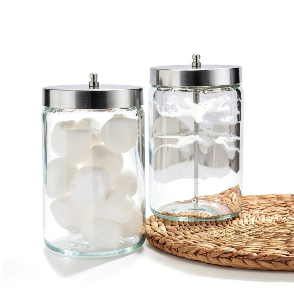 McKesson Sundry Glass Jar with Stainless Steel Lid 4.25 x 7 Unlabeled-6