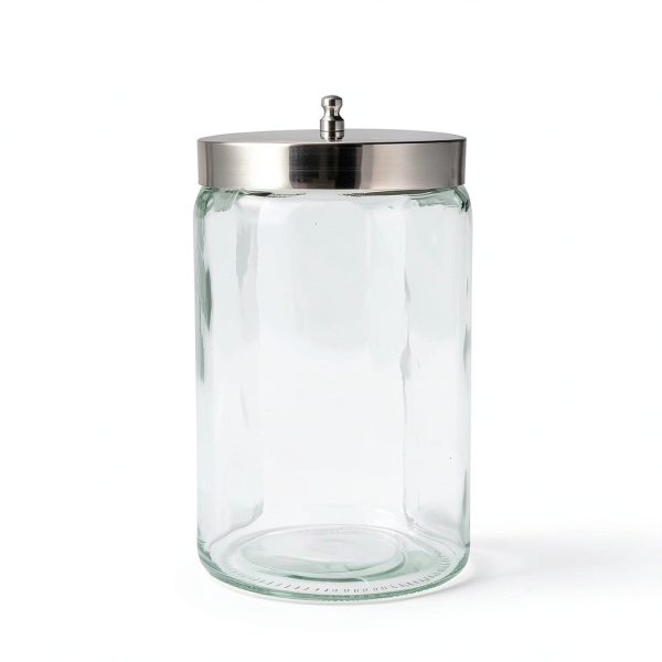 McKesson Sundry Glass Jar with Stainless Steel Lid 4.25 x 7 Unlabeled-5