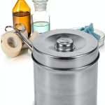 Stainless Steel Jar TMISHION 12cm Medical Sundry Jar with Airtight Lid-0