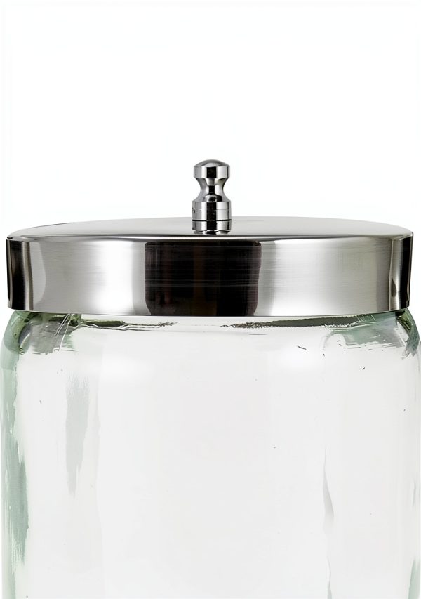 McKesson Sundry Glass Jar with Steel Lid - 4.25 x 7 Clear, 6 Pack-2